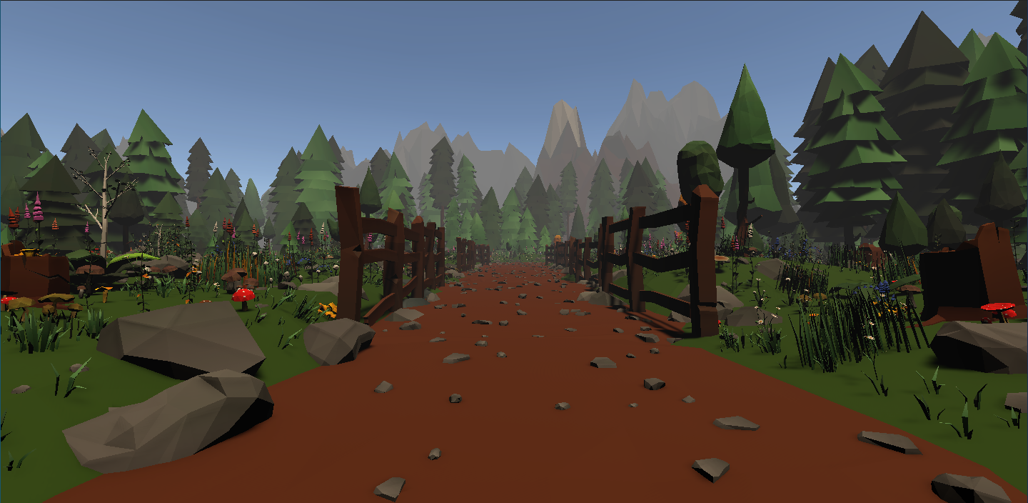 محیط جنگلی Low Poly آماده برای یونیتی | Forest Environment Pack
